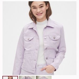 Lilac Gap Corduroy Cropped Jacket